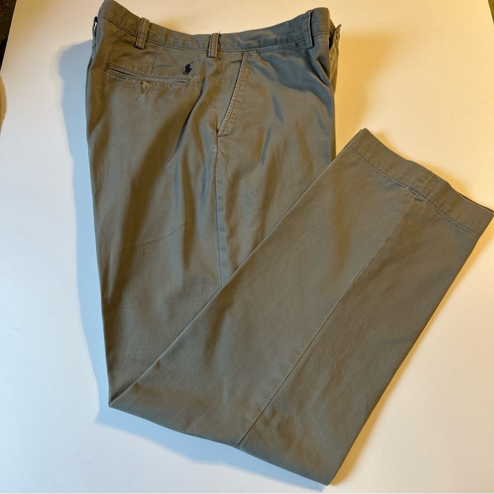 Vintage Polo Ralph‎ Lauren Preston Pants Men's 36x34 Tan Chinos Measures 38X33